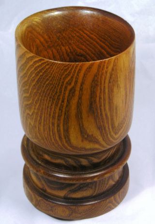 Wonderful Arts And Crafts Modernist Turned Wood Vase Q15 photo