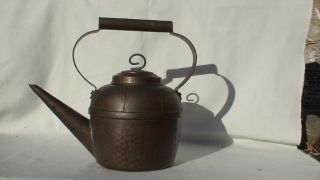 Arts Crafts Mission Hand Hammered Copper Teapot photo