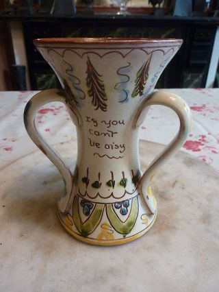 Antique Arts & Crafts Three - Handled Pottery Vase photo