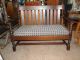 Arts And Craft Era Settee And Chair Set In Oak Arts & Crafts Movement photo 2