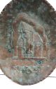Circa 1910 Mission / Arts & Crafts Hand Tooled Copper Plaque,  Castle Scene Metalware photo 1
