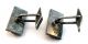 Early Hand Wrought Kalo Chicago Geometric Sterling Silver Cuff Links Arts & Crafts Movement photo 2
