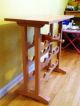 Red Oak Trestle Table With Wine Rack Base,  Custom Made Arts & Crafts Movement photo 2