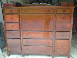 Antique Furniture Mission Arts & Crafts Chest Of Drawers Solid Cherry Rare photo