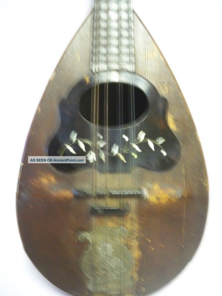 An Antique Giovanni De Meglio E Figlo Bowl Back Mandolin 1896 Arts & Crafts Movement photo