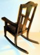 Arts & Crafts Or Mission Style Childs Antique Wood Rocking Chair W/leather Seat 1900-1950 photo 2