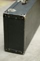 Antique Black Paper Board W/ Wood Handle Carry On Luggage Suitcase 1920 - 1930 ' S Arts & Crafts Movement photo 3