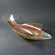Vintage Signed Maurice Heaton Enameled Glass Fish Platter Mid-Century Modernism photo 2
