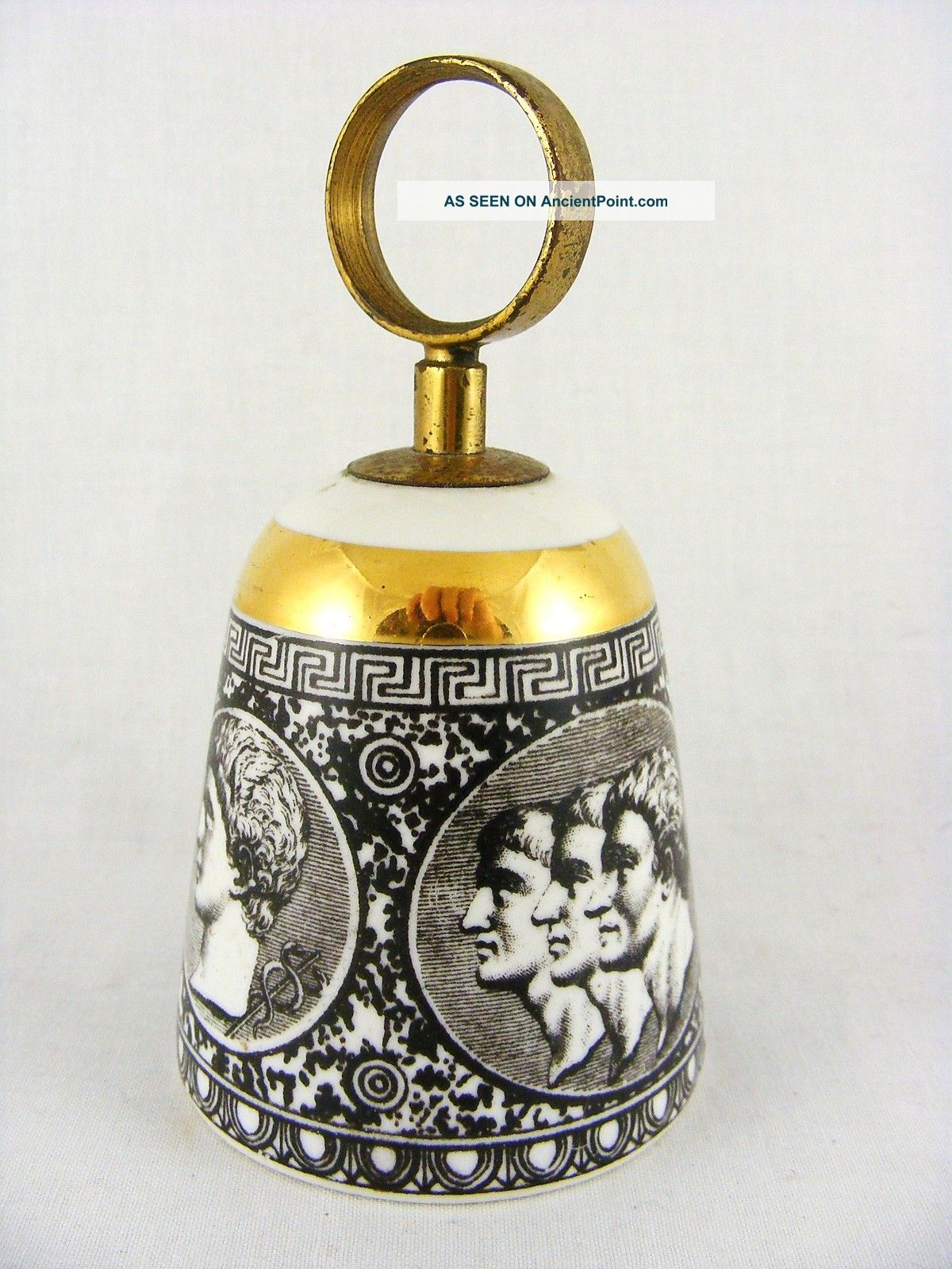 20th.  Cent.  Fornasetti Milano Porcelain Table Bell Mid-Century Modernism photo