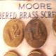 Vintage Brass Numbered Tag Steampunk Art Fancy Tack Lot Machine Age Icon Era Old Mid-Century Modernism photo 1
