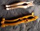 Vtg Antique Brass & Nickle ? Gold & Silver Tone Nutcrackers ~ 2 ~ Legs Mid-Century Modernism photo 2