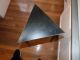 Modernism Corner Table Metal Abstract Triangle Label Millscale Nc. Mid-Century Modernism photo 2