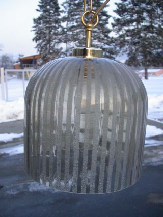 Vintage Austrian Design Glass Lamp 70ties Chandelier L 30 
