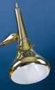 Laurel Lighting Vintage C.  57 ' Space - Age Futurist Dual Cone Brass Shade Desk Lamp Mid-Century Modernism photo 3