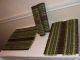 Mid Century 6 Bamboo Wood Slat With Shades Of Green Thread Place Mats 1950 - 1960s Mid-Century Modernism photo 1