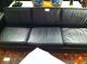 Black Leather Sofa Mid Century Danish Modern Mid-Century Modernism photo 1
