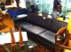Black Leather Sofa Mid Century Danish Modern Mid-Century Modernism photo 2