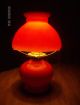 Bright Orange Table Lamp - Mid - Century Modern Kerosene Lantern Converted - Awesome Mid-Century Modernism photo 1