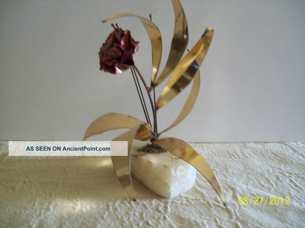 1970 ' S Modern Metal Rose Sculpture Mario Jason Mid-Century Modernism photo