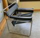 Wassily ® Chair In Belting Leather Bent Chrome Sling Chair Marcel Breuer Design Mid-Century Modernism photo 1