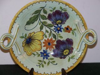 Hand Painted Gouda Holland Large Serving Bowl 3238 W/handles photo