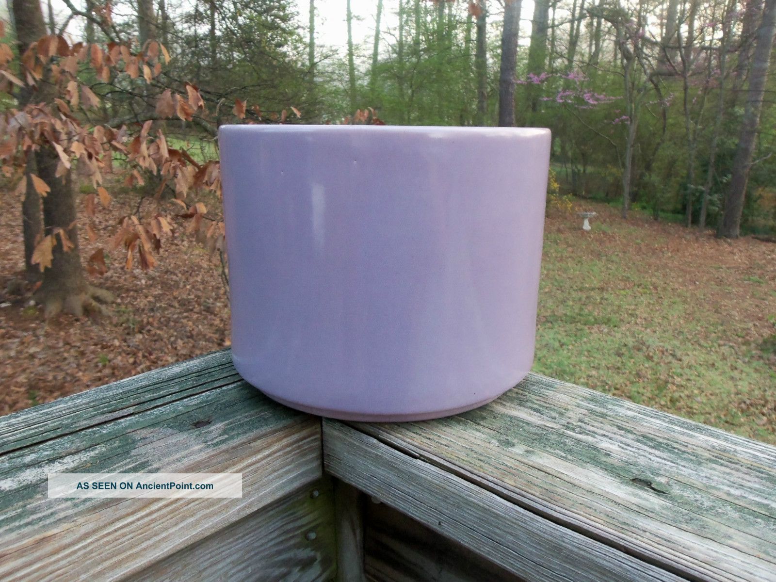 Gainey American Art Pottery Lavender Mid Century Modern Architectural Style Vase Mid-Century Modernism photo
