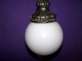 Hanging Chain Swag Pendant White Globe Light 3 Available S4386 photo