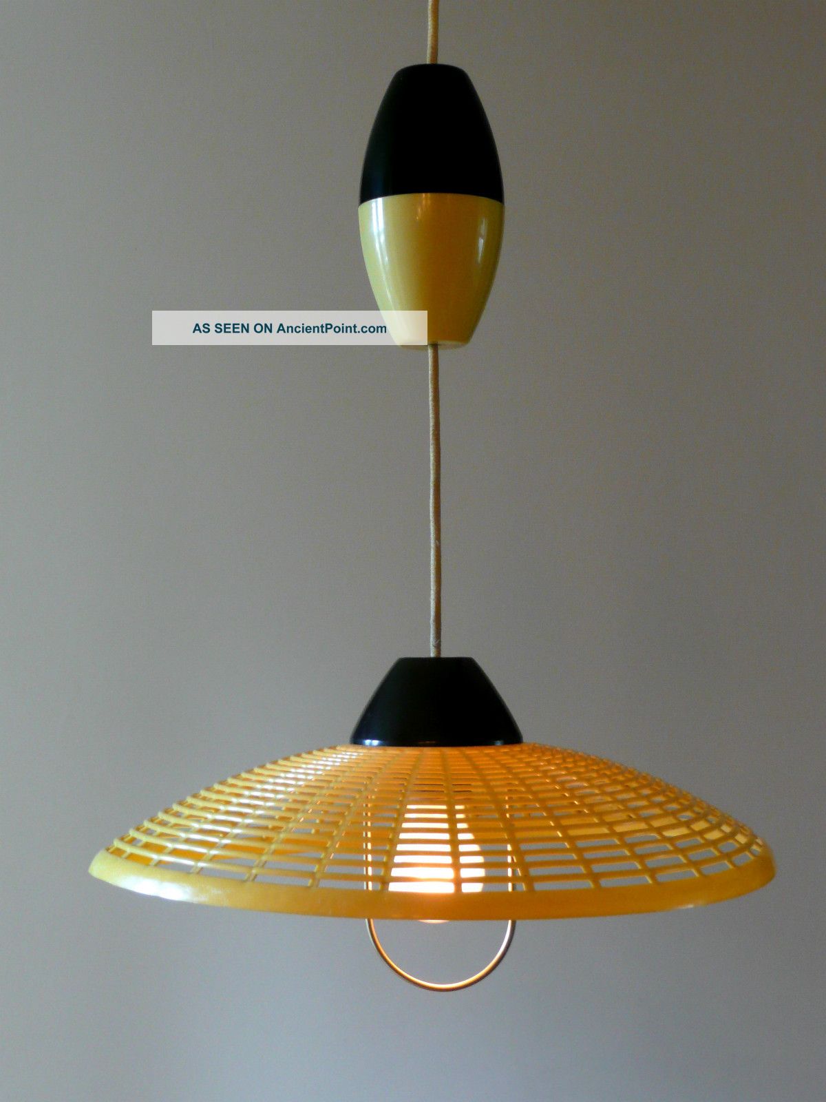 Vintage 1950s Ceiling Lamp Plastic Bakelite Atomic Mid