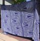 Vintage Op Art Fabric - - Bold,  Geometric Pattern In Cobalt Blue And White Mid-Century Modernism photo 11