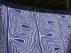 Vintage Op Art Fabric - - Bold,  Geometric Pattern In Cobalt Blue And White Mid-Century Modernism photo 2