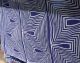 Vintage Op Art Fabric - - Bold,  Geometric Pattern In Cobalt Blue And White Mid-Century Modernism photo 7