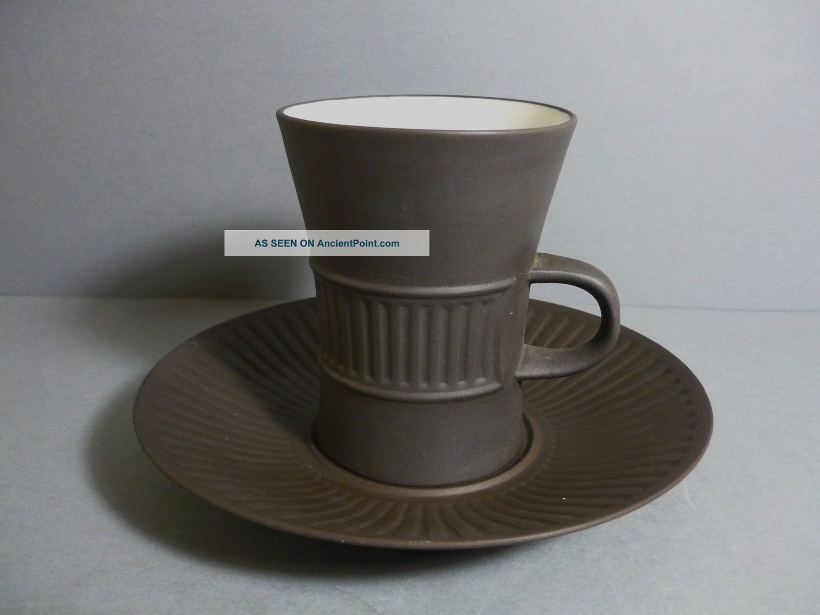 Dansk Design Jen Quistgaard Ihq Flamestone Cup / Mug & Saucer Denmark Mid-Century Modernism photo