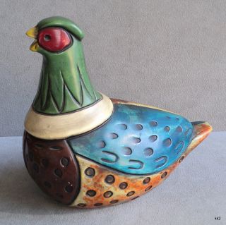 Vintage Mid - Century Modern Chicken Bird Pottery,  Bitossi Londi Era - Estate Find photo