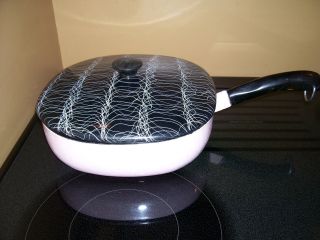 Midcentury Modern Space Age Automatic Spaghetti Design Fry Pan 10 