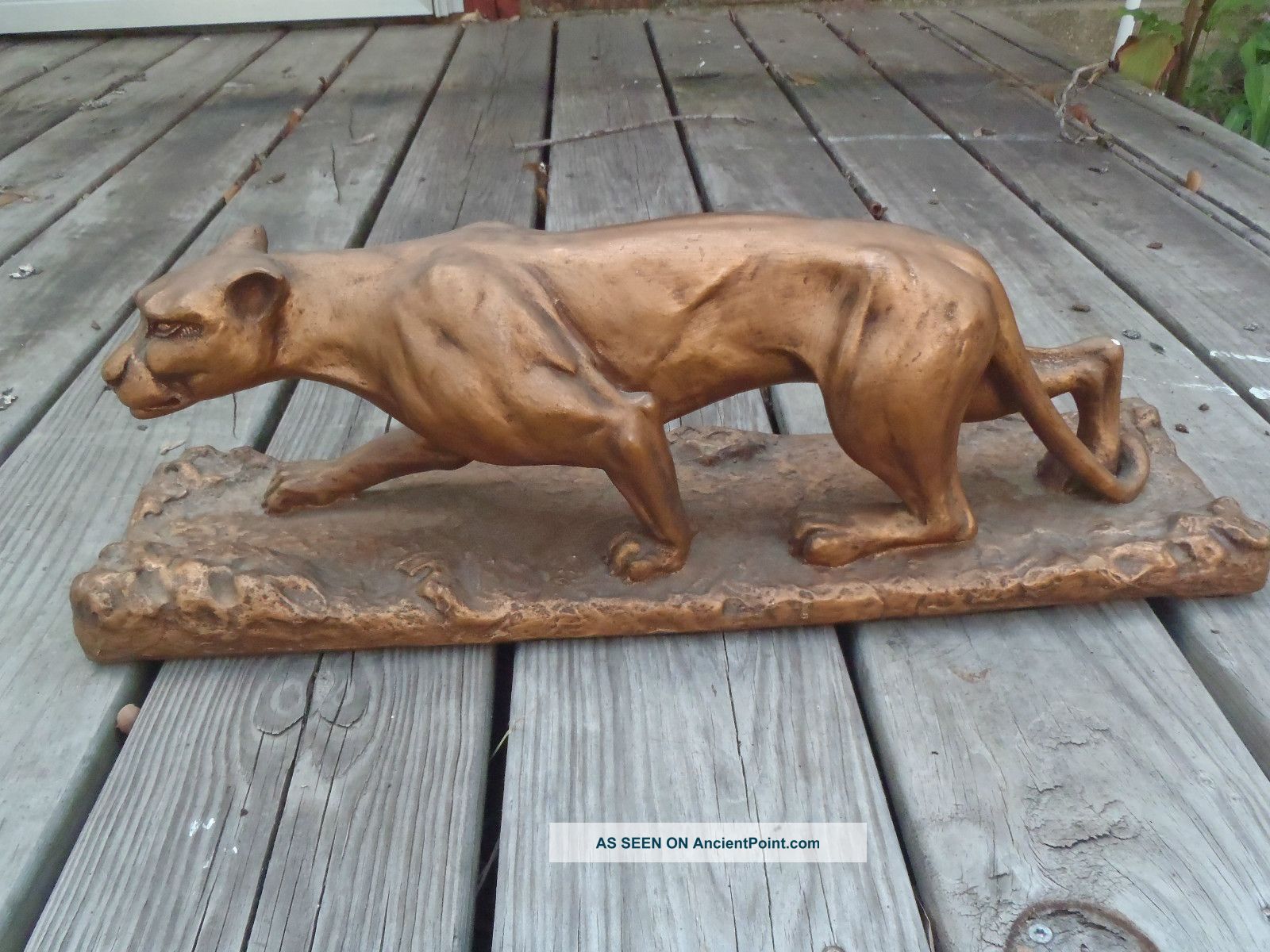 Rare 61 Mid Century Panther Cat Sculpture Figure Universal Statuary Corp Estate Mid-Century Modernism photo