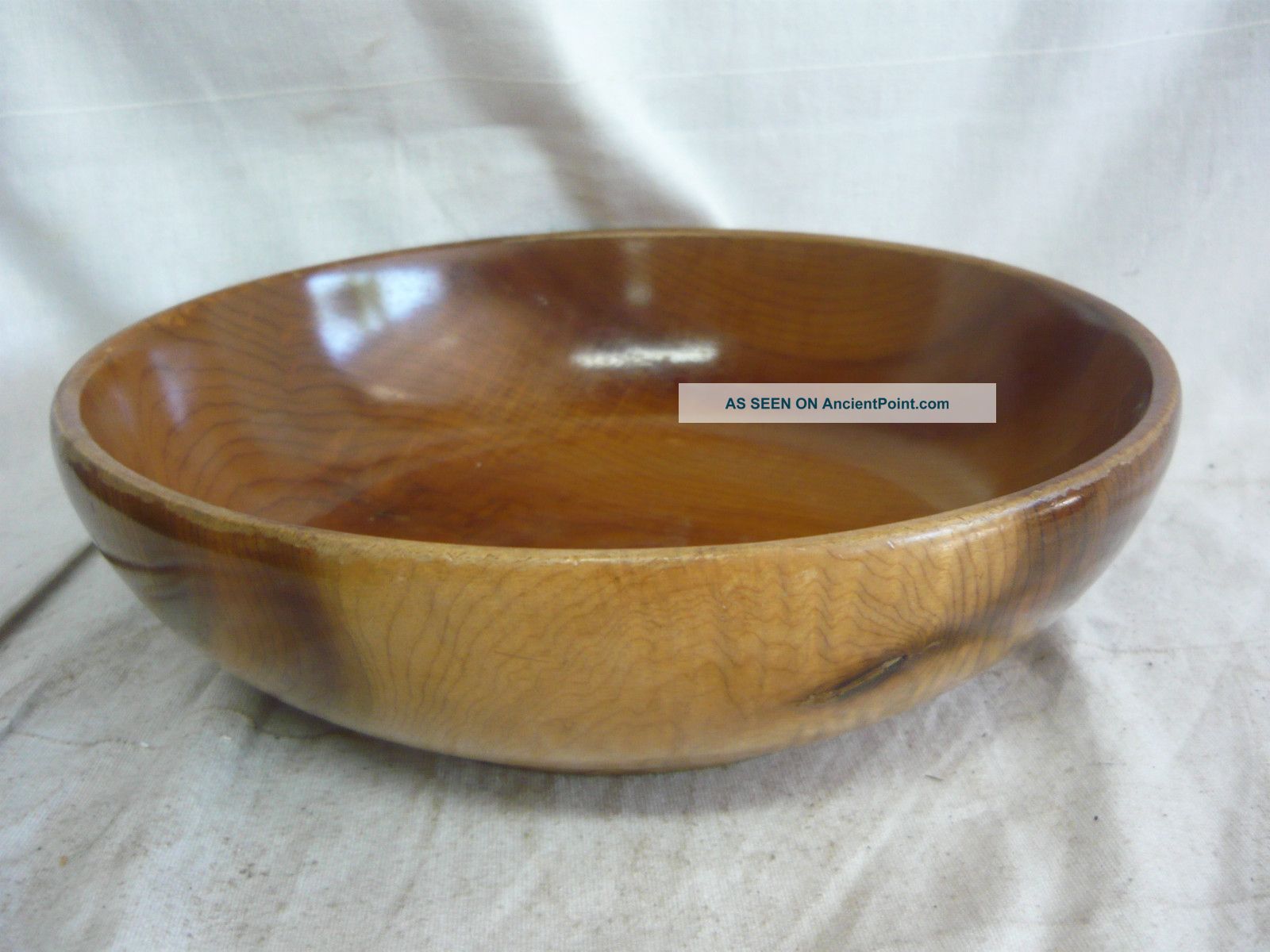 Vintage Large Myrtlewood Serving Bowl Mid Century Danish Modern Myrtle Wood Mid-Century Modernism photo