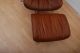 Mid Century Modern Lounge Chair Matching Ottoman Walnut Leather Eames Era Mid-Century Modernism photo 2