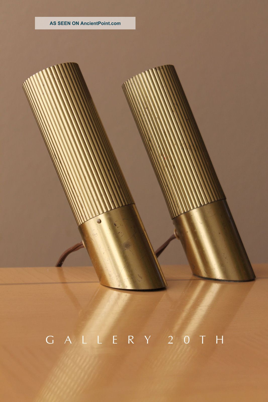 Lightolier Decorator Spot Lamps Mid Century Modern Brass Eames Laurel Era Mid-Century Modernism photo