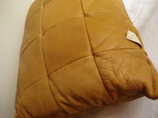 Mid Century De Sede Brandy Orange Leather Sofa Chair Cushion Pillow Vtg 60s New photo