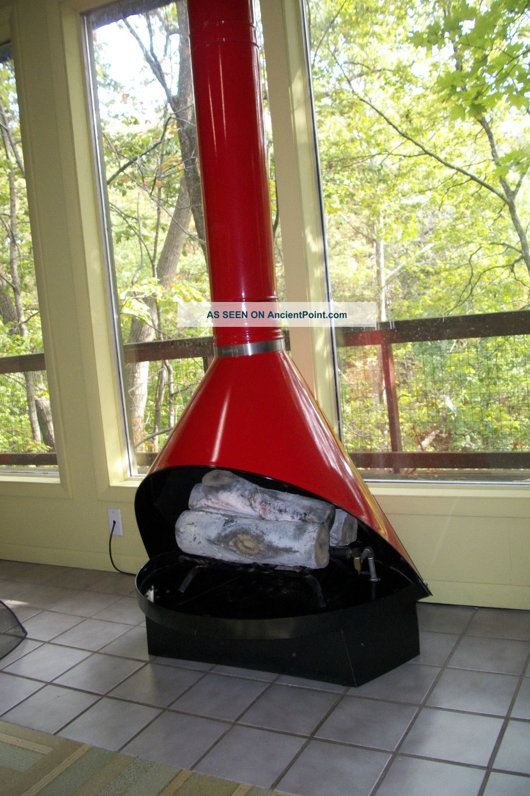 Preway Fireplace Vintage Condon King Firehood Mid Century Cone Retro Mid Century Modern Red Preway Fireplace Enamel Cone Malm