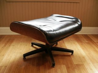 Herman Miller Eames Or Plycraft Lounge Chair Ottoman Mid Century Black photo