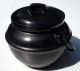Calif Usa California Black Pottery Pot W/ Handle,  Mid - Century Modern 40s/50s 702 Mid-Century Modernism photo 1