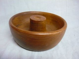 Vintage Mid Century Teak Nut Bowl Danish Modern Wood photo