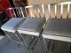 Cool Set Of 3 Shaver - Howard Brushed Steel Industrial Bar Kitchen Counter Stools Mid-Century Modernism photo 3