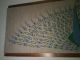 Rare Mid Century Eames Era Peter Pepper Products Peacock Art Tapestry On Wood Mid-Century Modernism photo 3