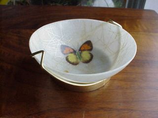 Mid Century Modern Fiberglass Butterfly Bowl Art - Line photo