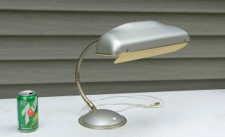 Vtg 1960s Retro Mid Century Industrial Modern Adjustable Gooseneck Desk Lamp photo