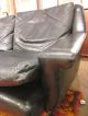 Mid Century Black Leather 4 - Seater Sofa C1960s Made In Germany Post-1950 photo 6