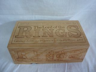 Vintage Lord Of The Rings J.  R.  R Tolkein Wood Box The Mind ' S Eye Cassette Pencil photo