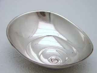 Finland Midcentury Modern Sterling Silver 813 Bowl 1958 Hopea Shell Motif photo